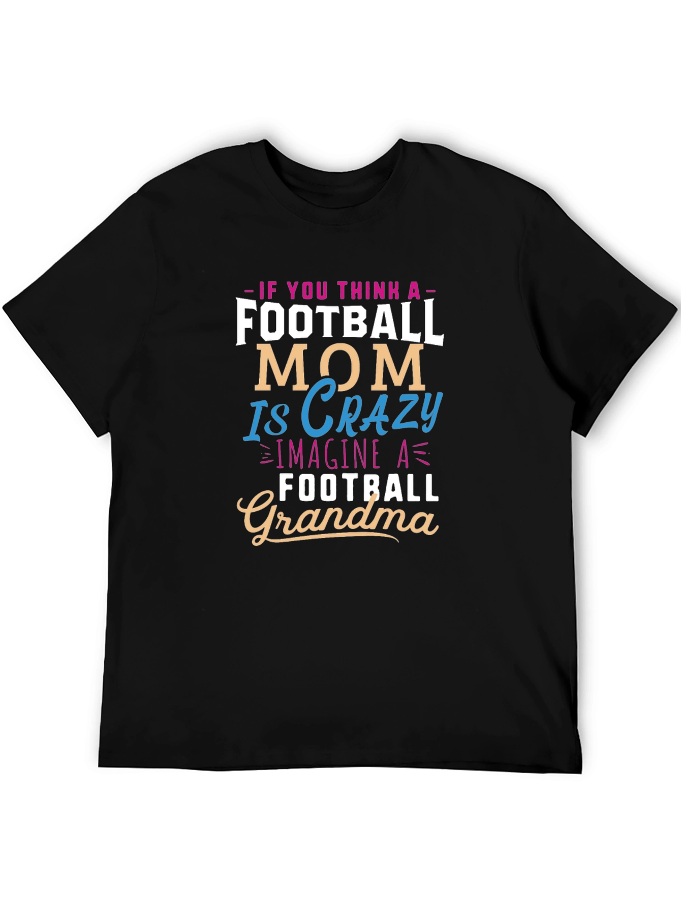 Crazy Football Grandma Graphic T-Shirt