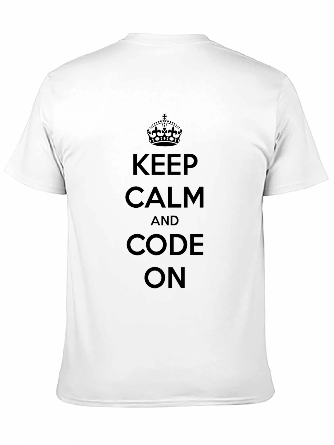 Keep Calm and Code On Black T-Shirt