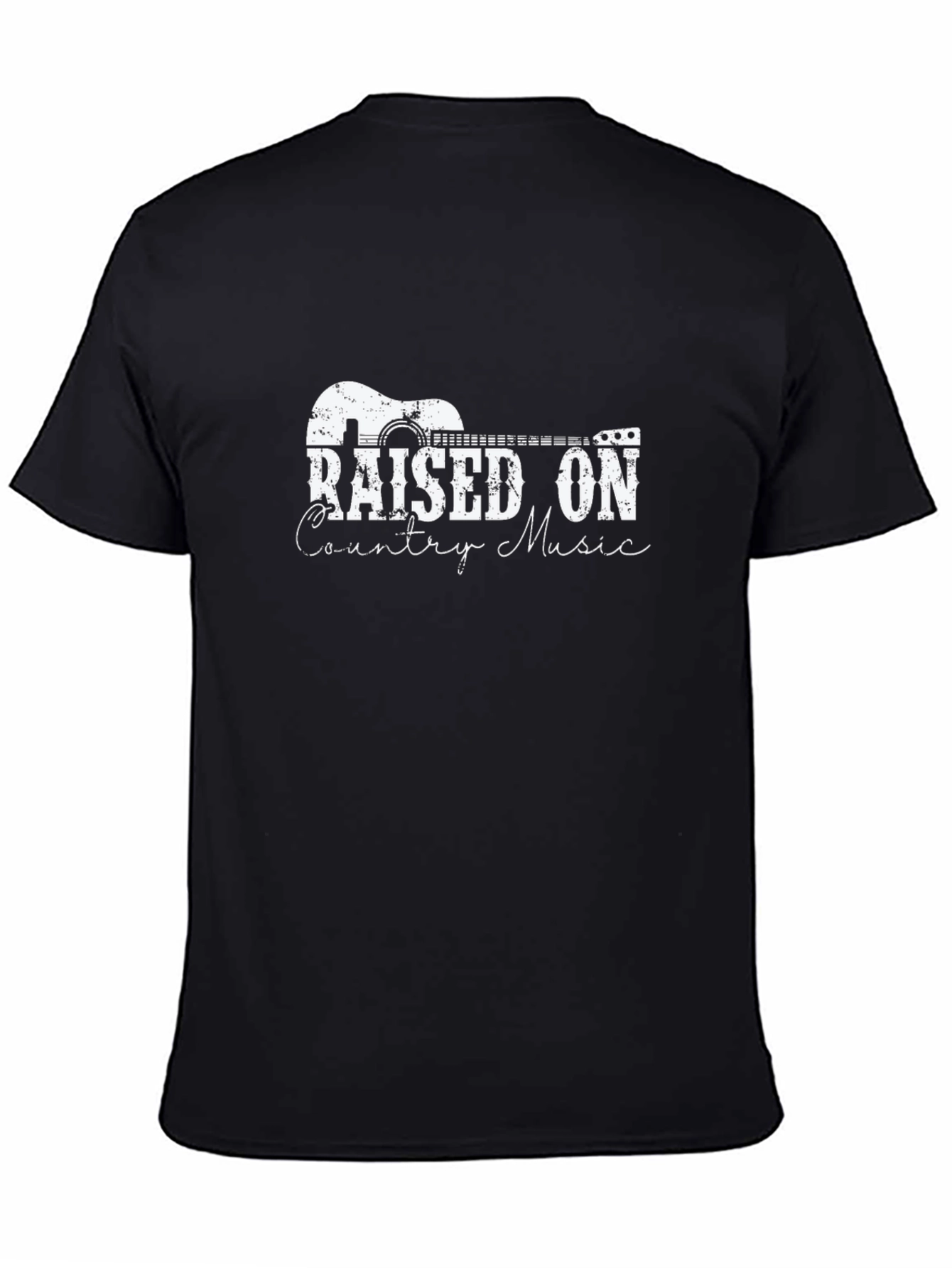 Raised On Country Music T-Shirt - Black