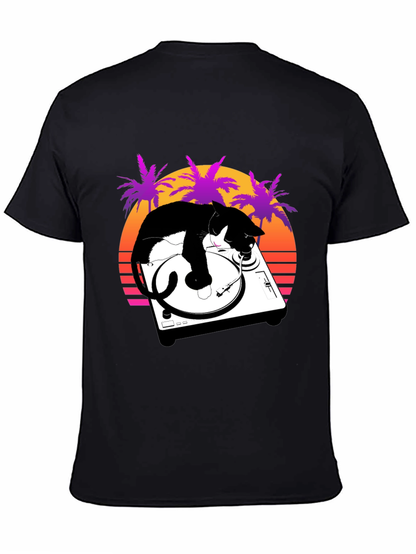 Cool Cat DJ Graphic T-Shirt