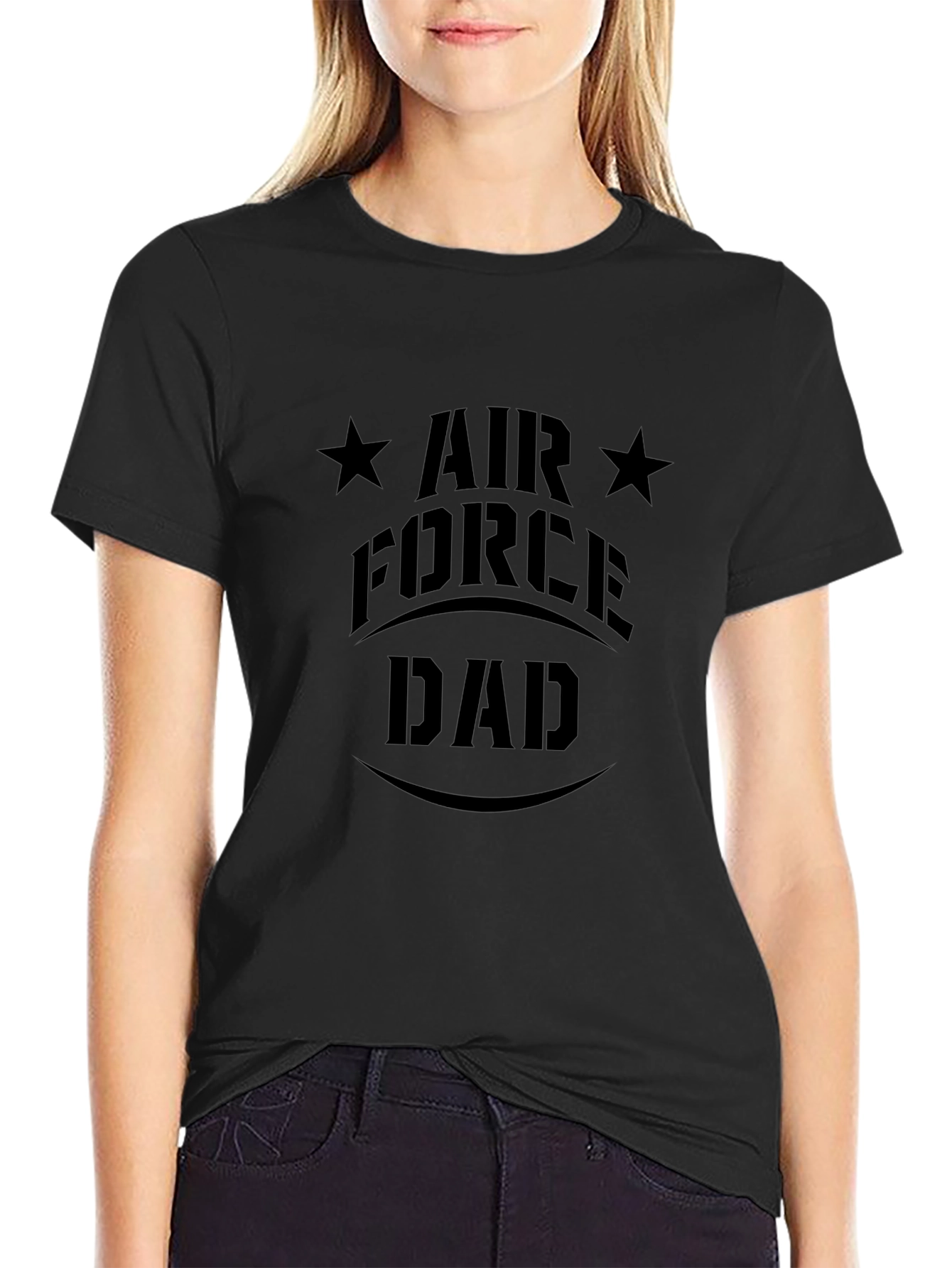 Air Force Dad Graphic Tee - Black