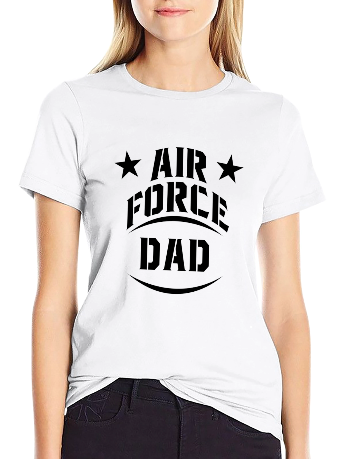 Air Force Dad Graphic Tee - Black