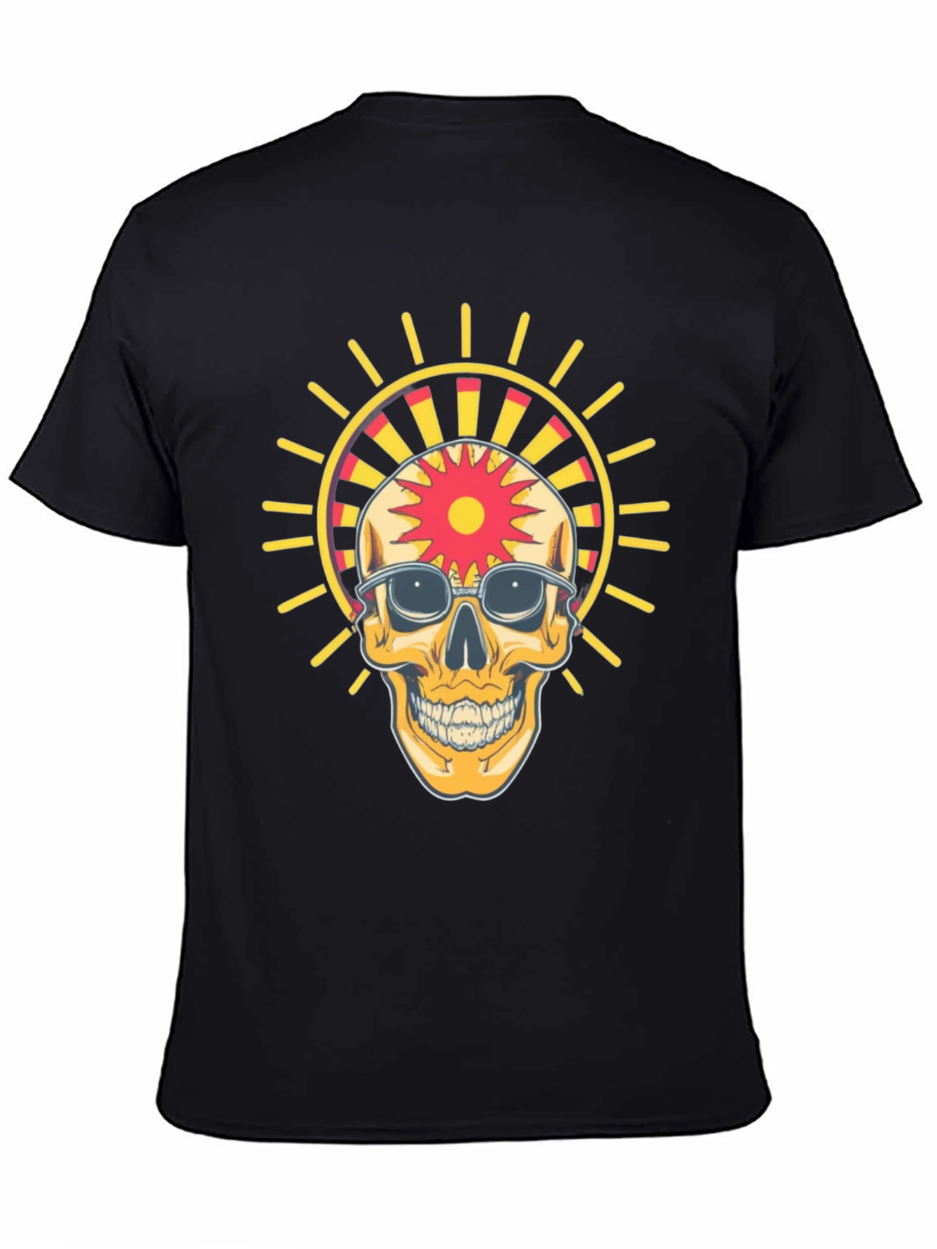 Skull with Sunglasses Graphic Print T-Shirt