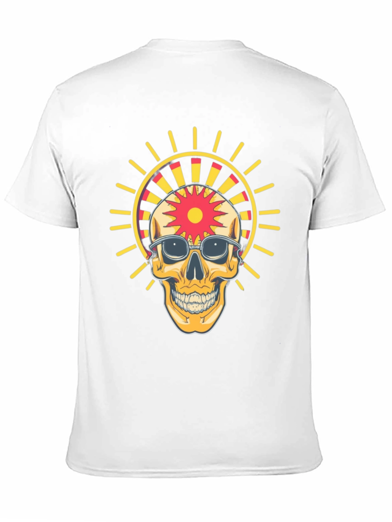 Skull with Sunglasses Graphic Print T-Shirt