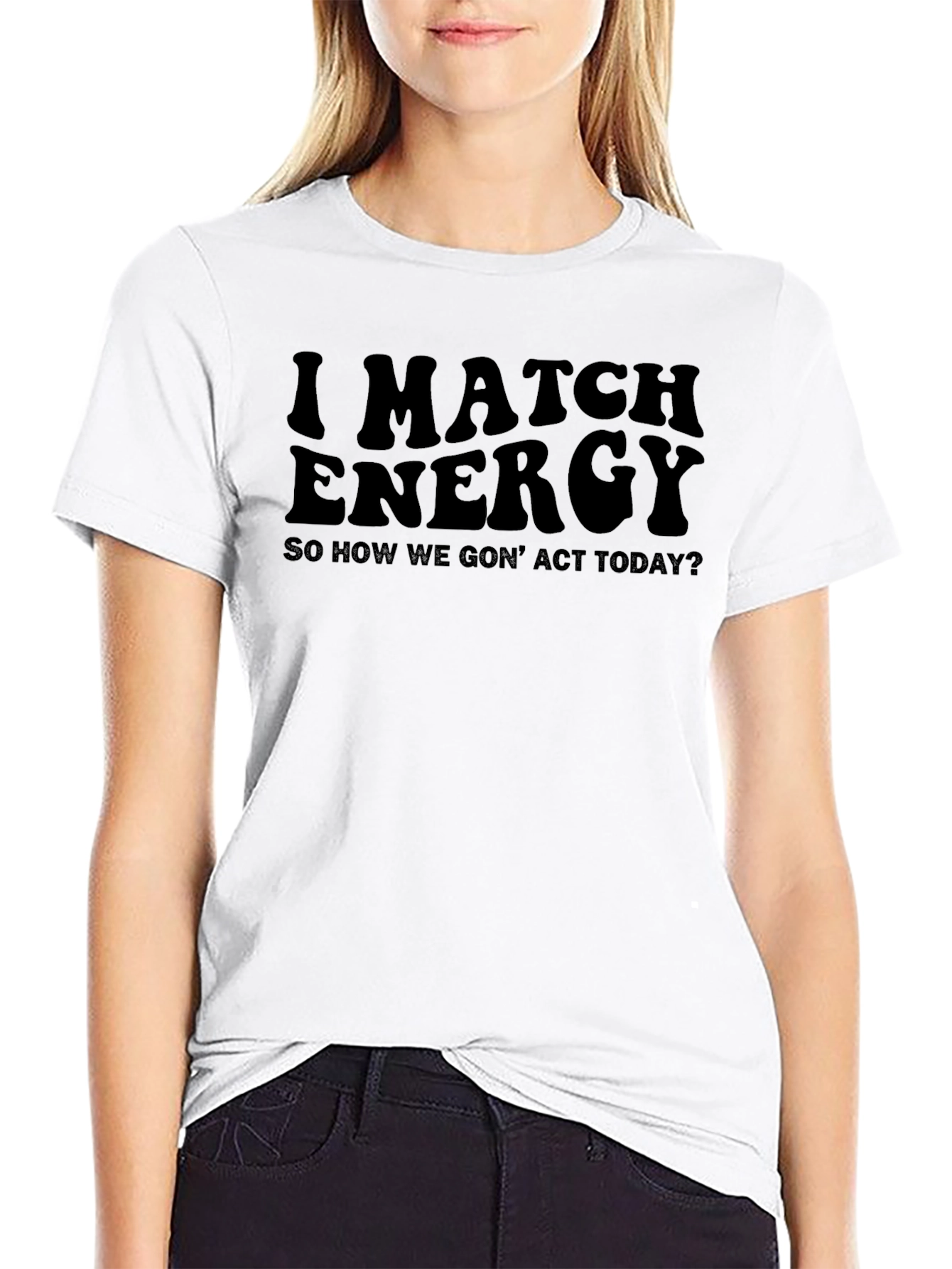 I Match Energy Graphic Tee - Black