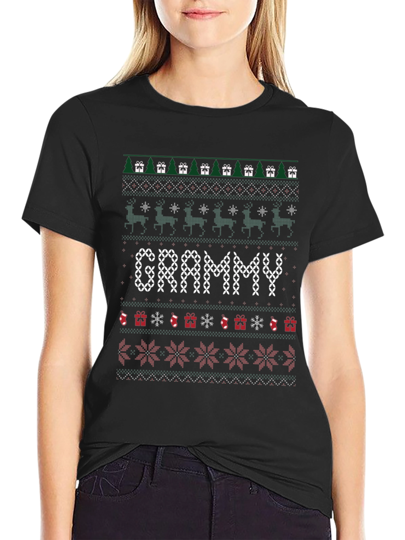 Grammy Ugly Christmas Sweater T-Shirt - Holiday Apparel