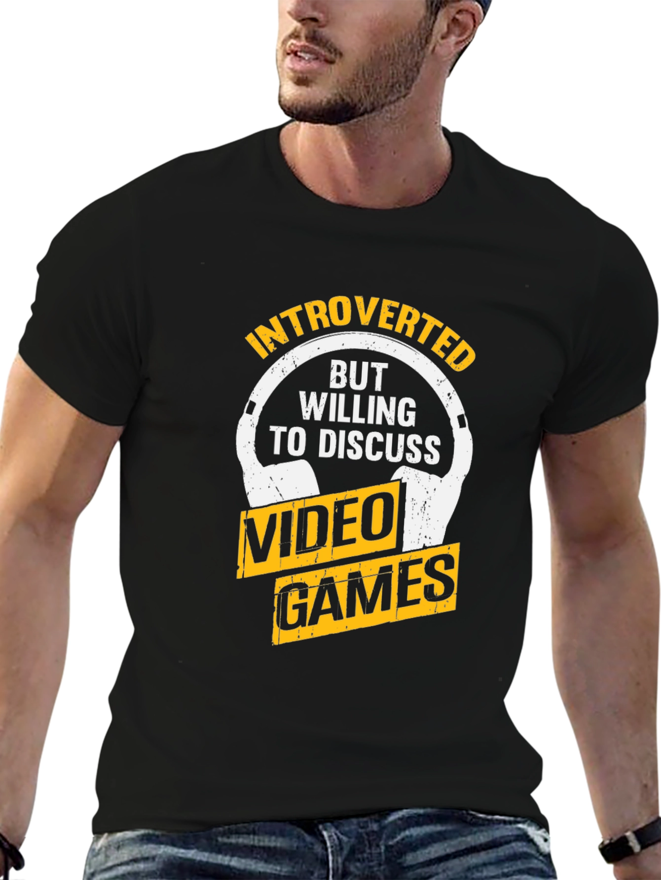 Introverted Gamer Black T-Shirt