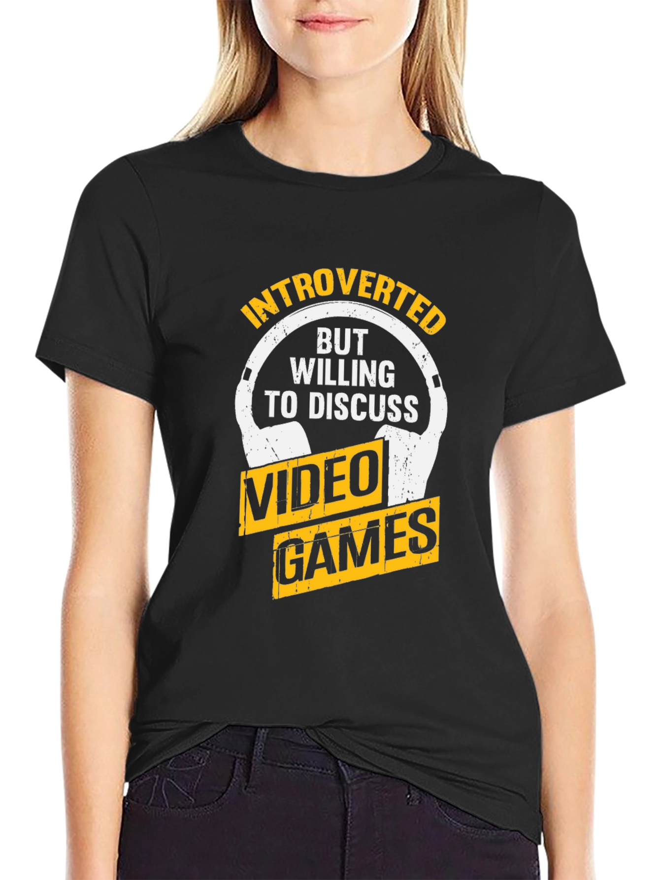 Introverted Gamer Black T-Shirt