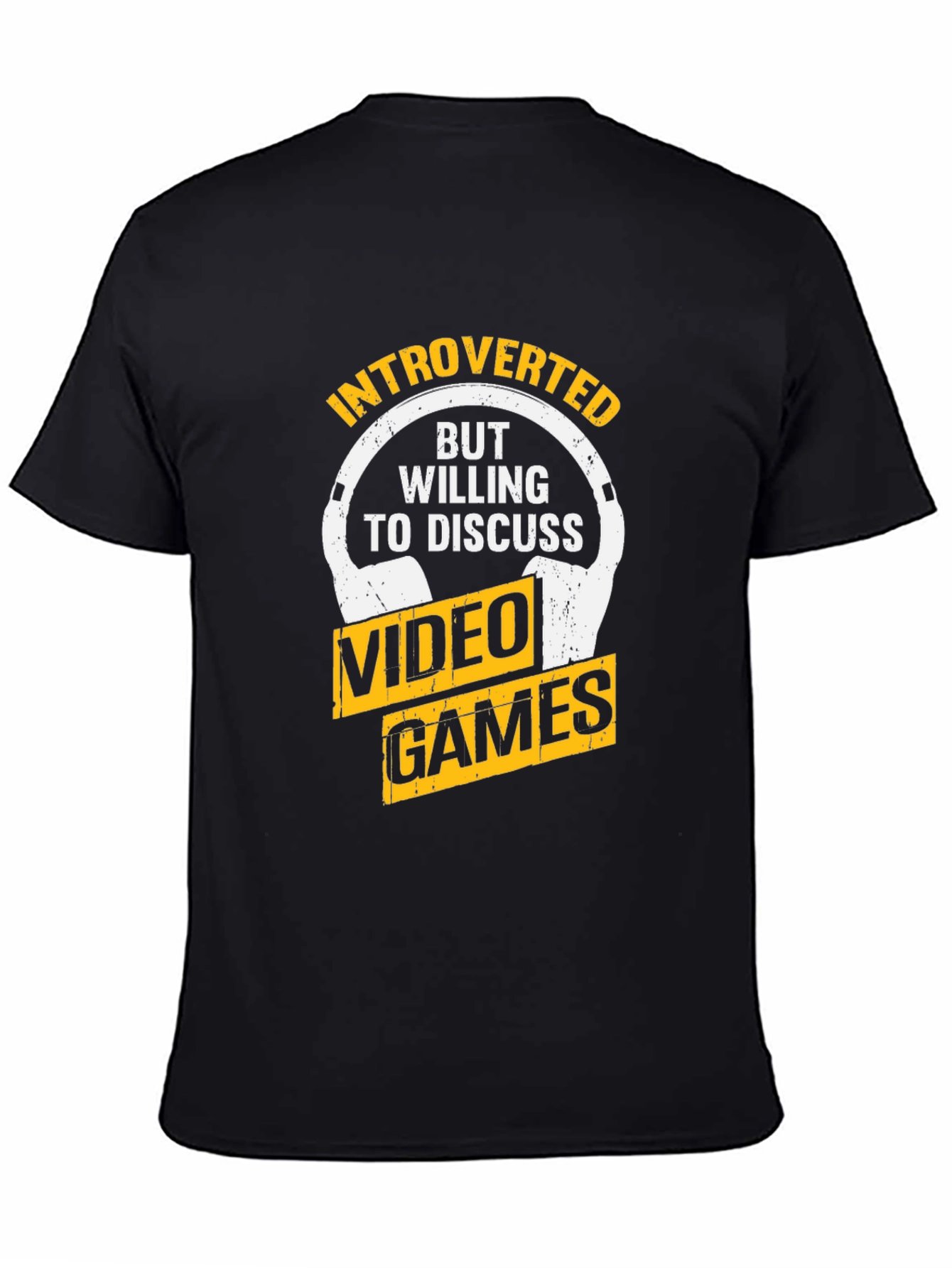 Introverted Gamer Black T-Shirt