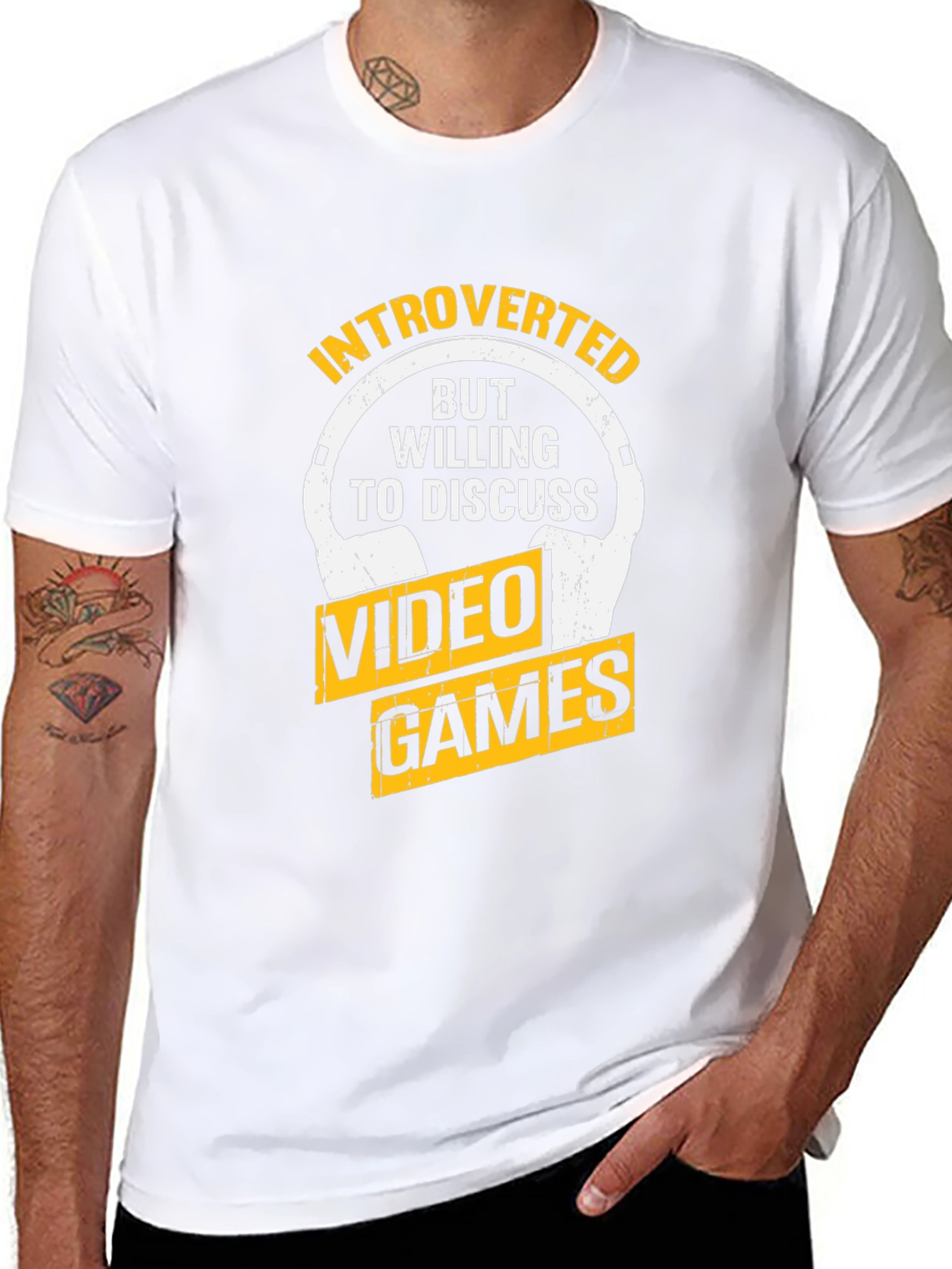 Introverted Gamer Black T-Shirt
