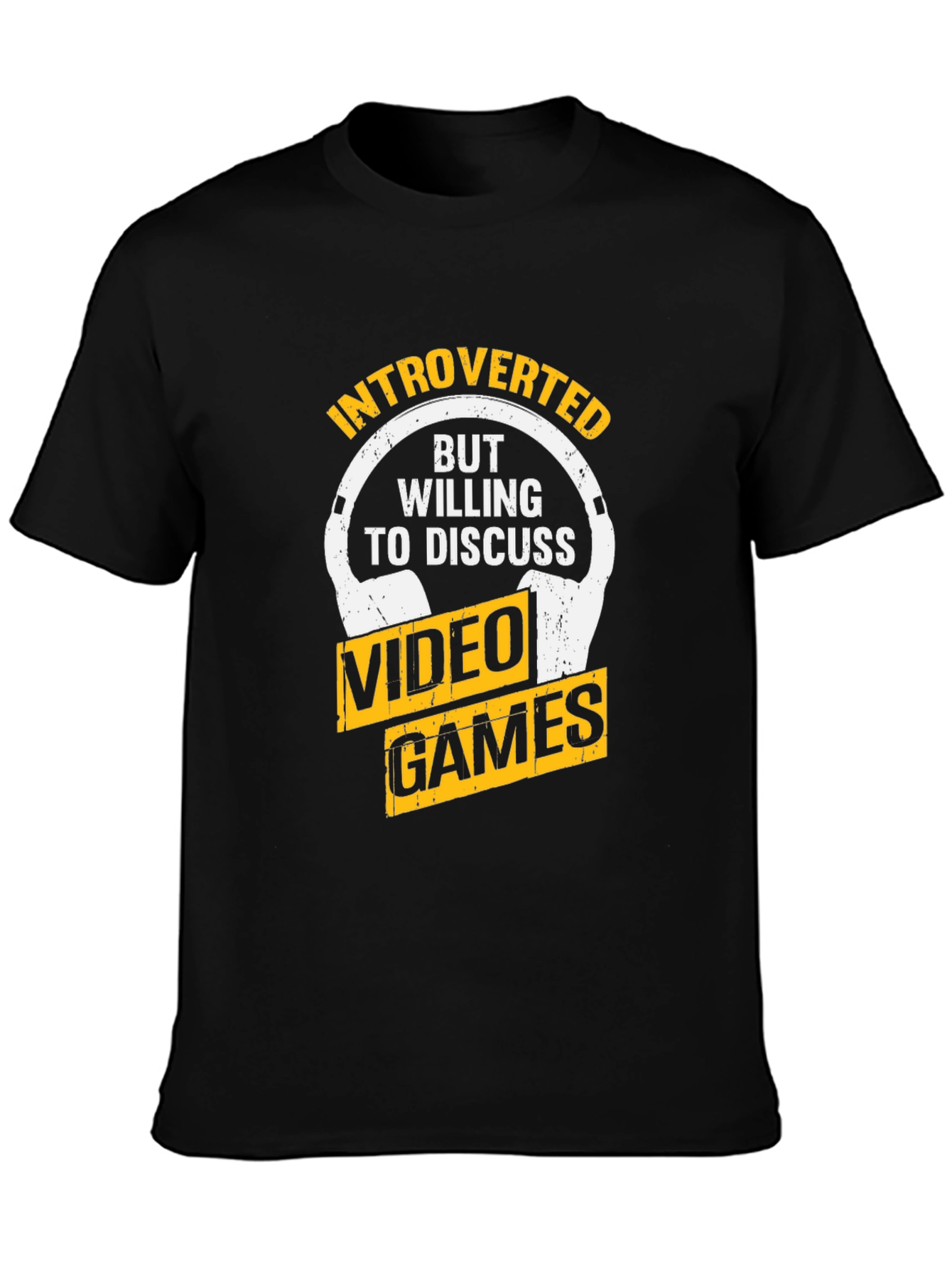 Introverted Gamer Black T-Shirt