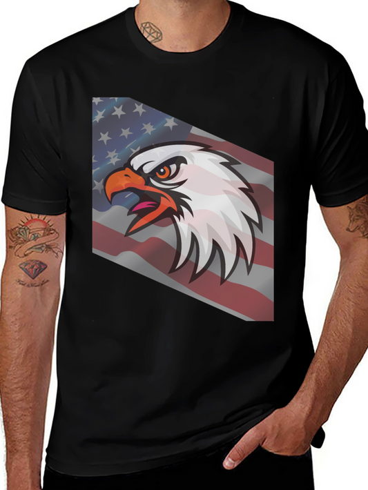American Eagle Flag T-Shirt | Patriotic USA Graphic Tee | Bald Eagle Shirt | American Pride Gift | Free Shipping $50+