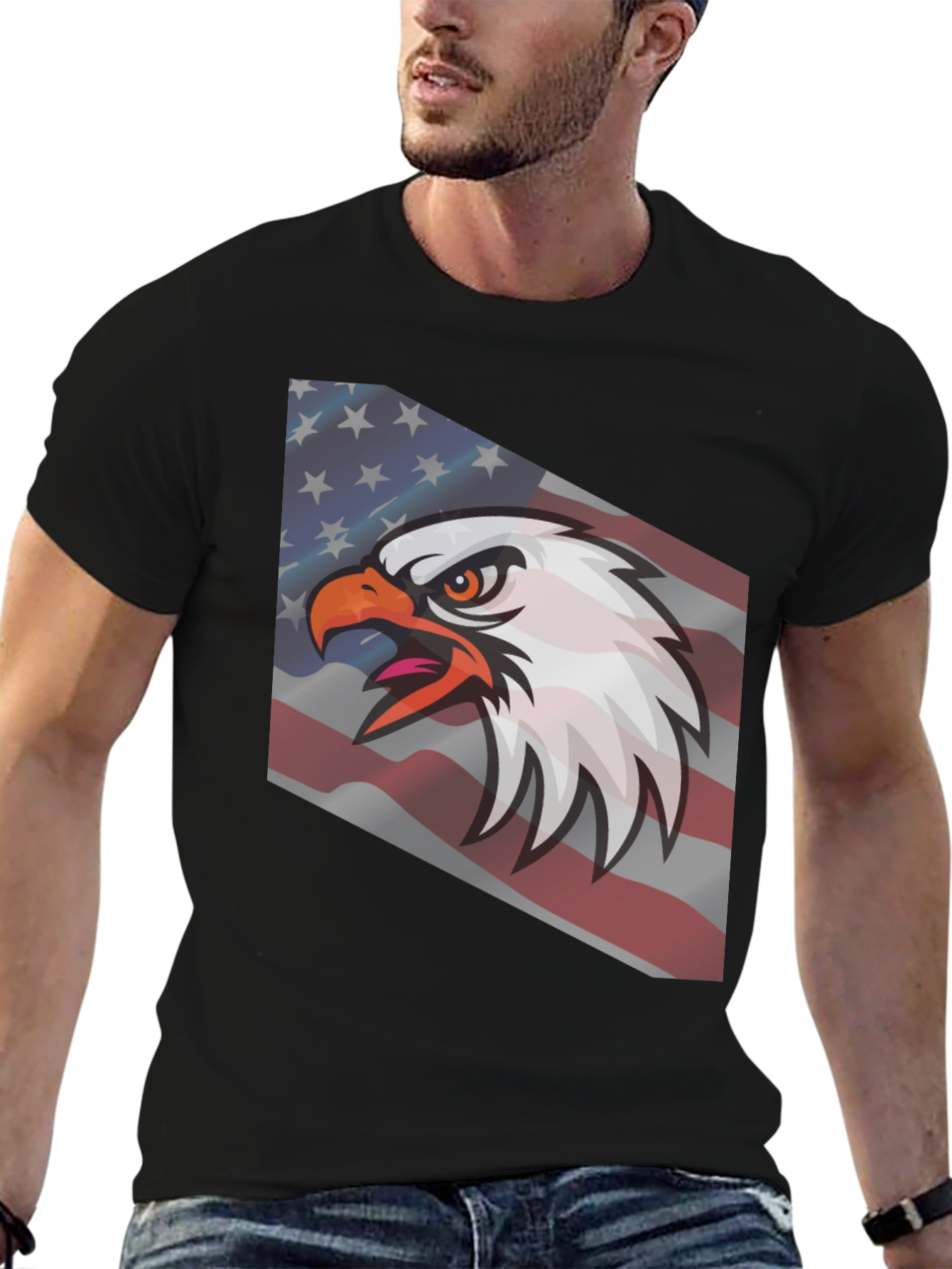American Eagle Flag T-Shirt | Patriotic USA Graphic Tee | Bald Eagle Shirt | American Pride Gift | Free Shipping $50+