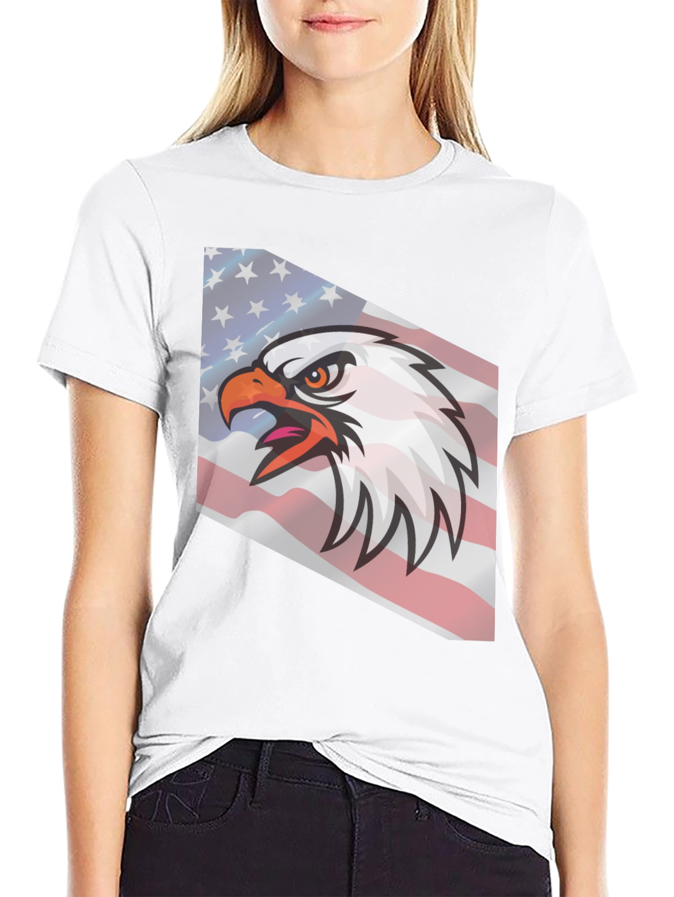American Eagle Flag T-Shirt | Patriotic USA Graphic Tee | Bald Eagle Shirt | American Pride Gift | Free Shipping $50+
