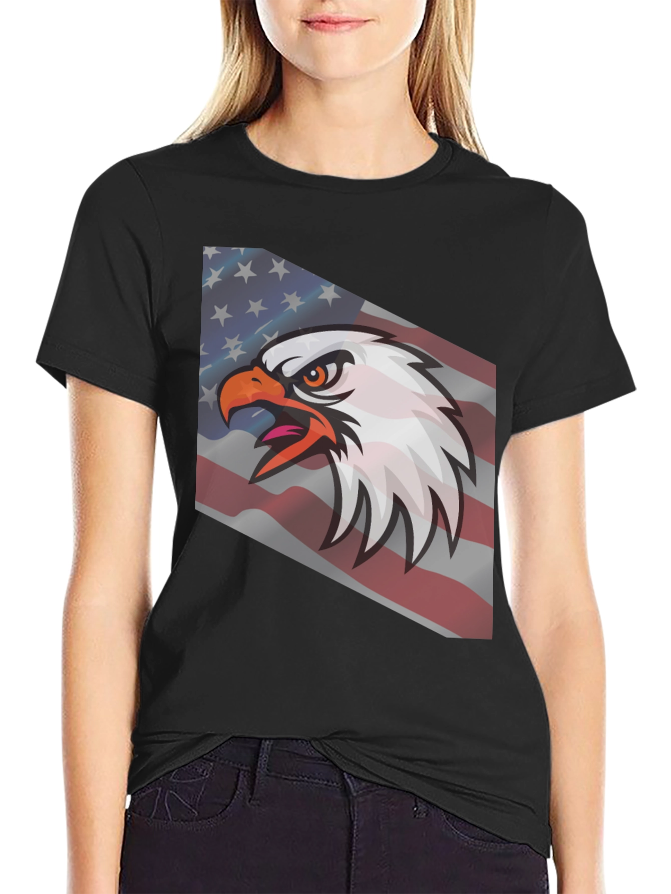 American Eagle Flag T-Shirt | Patriotic USA Graphic Tee | Bald Eagle Shirt | American Pride Gift | Free Shipping $50+