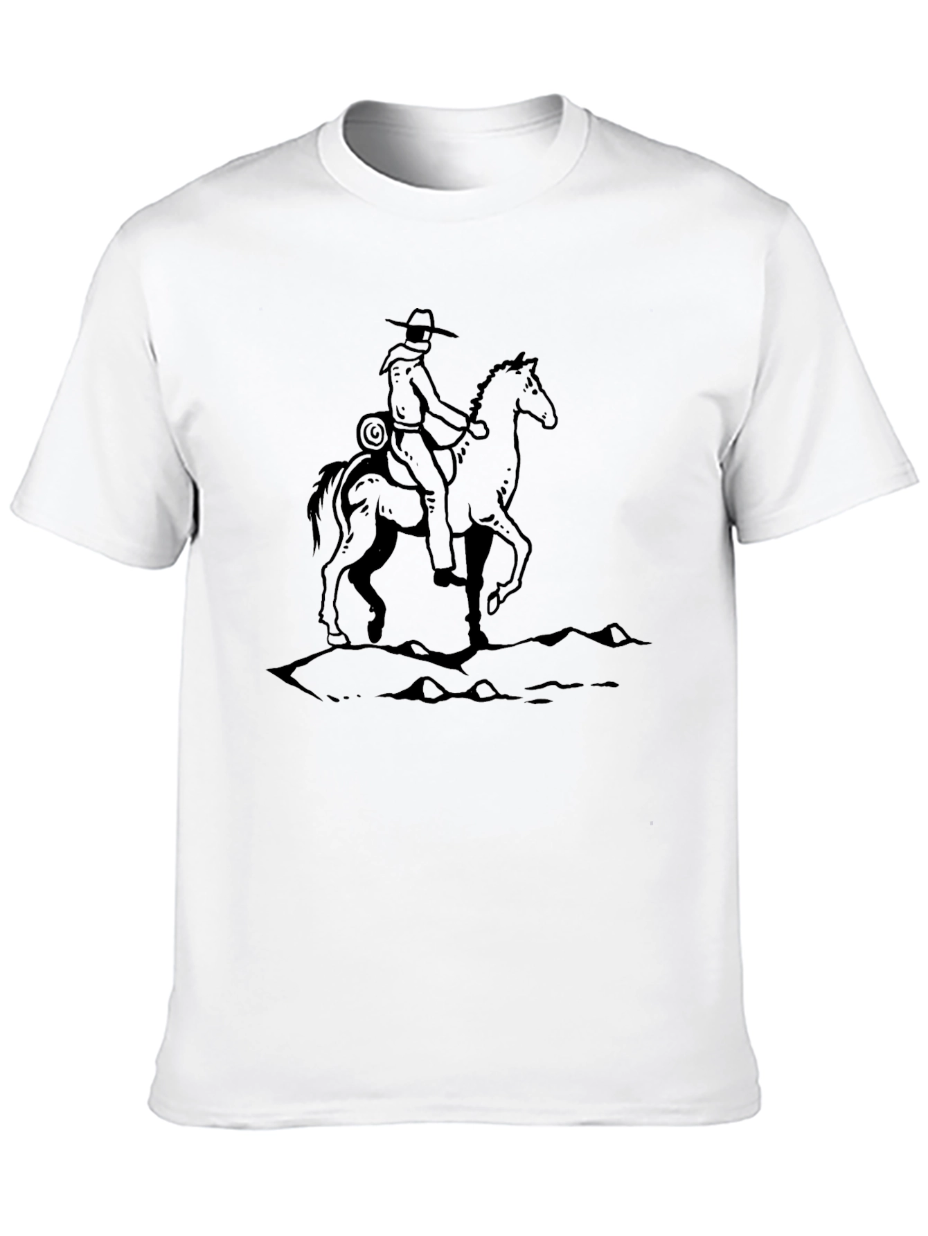 Black Cowboy on Horse T-Shirt