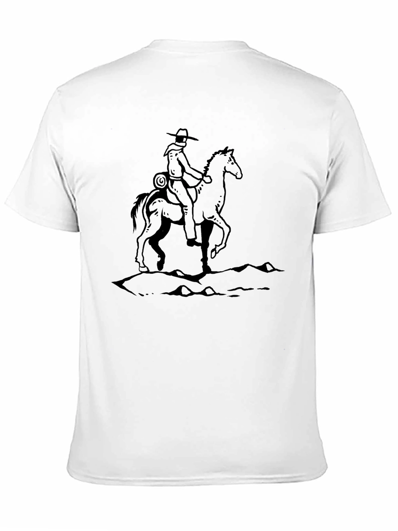 Black Cowboy on Horse T-Shirt