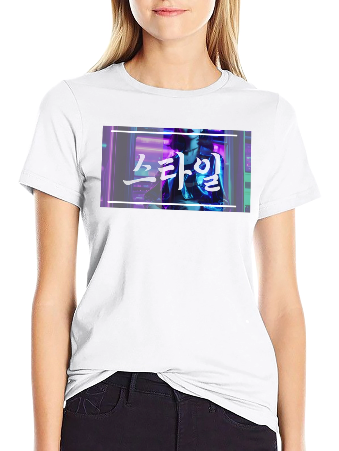 Cyberpunk Korean Style T-Shirt - Trendy Graphic Tee