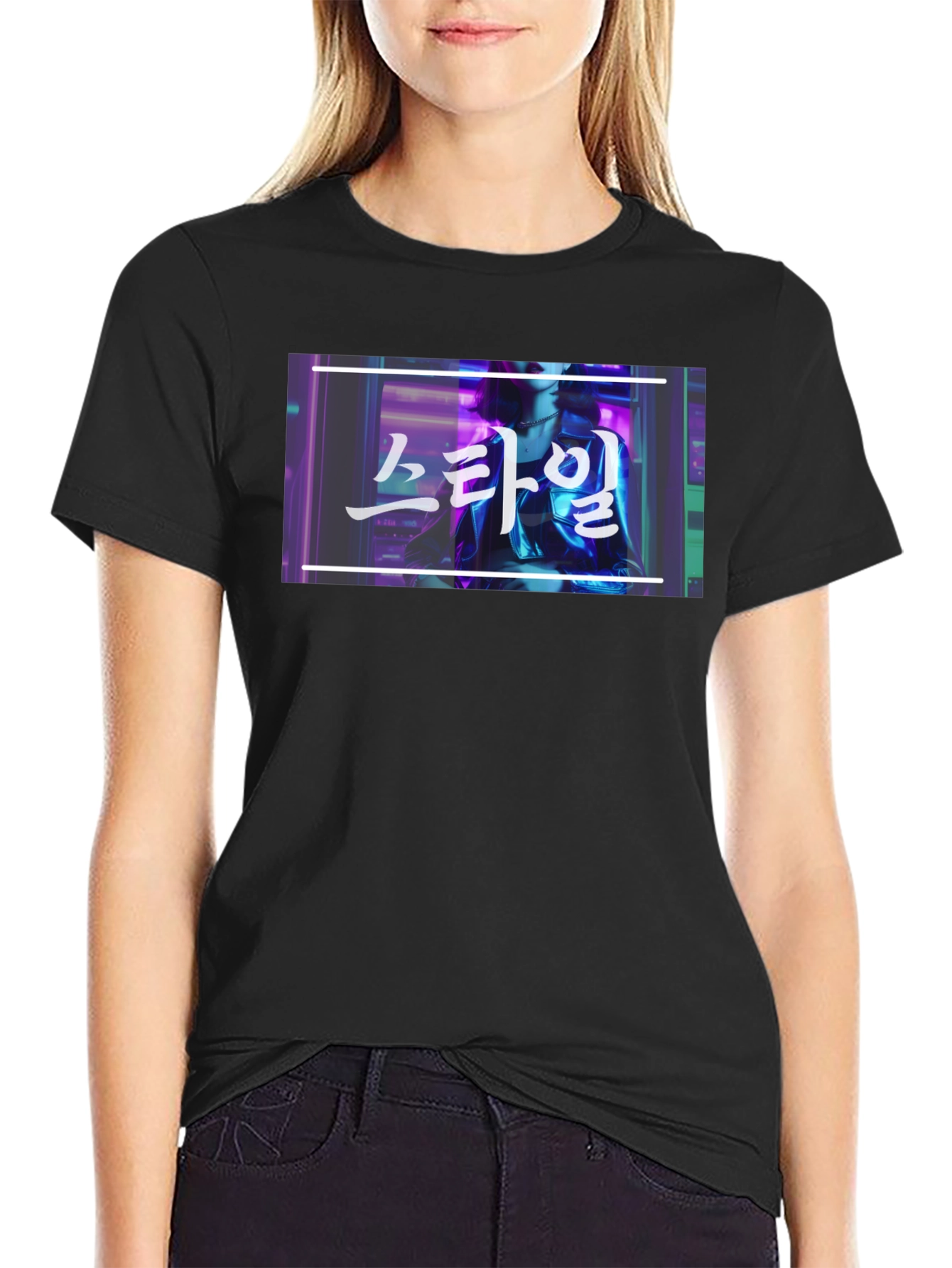 Cyberpunk Korean Style T-Shirt - Trendy Graphic Tee