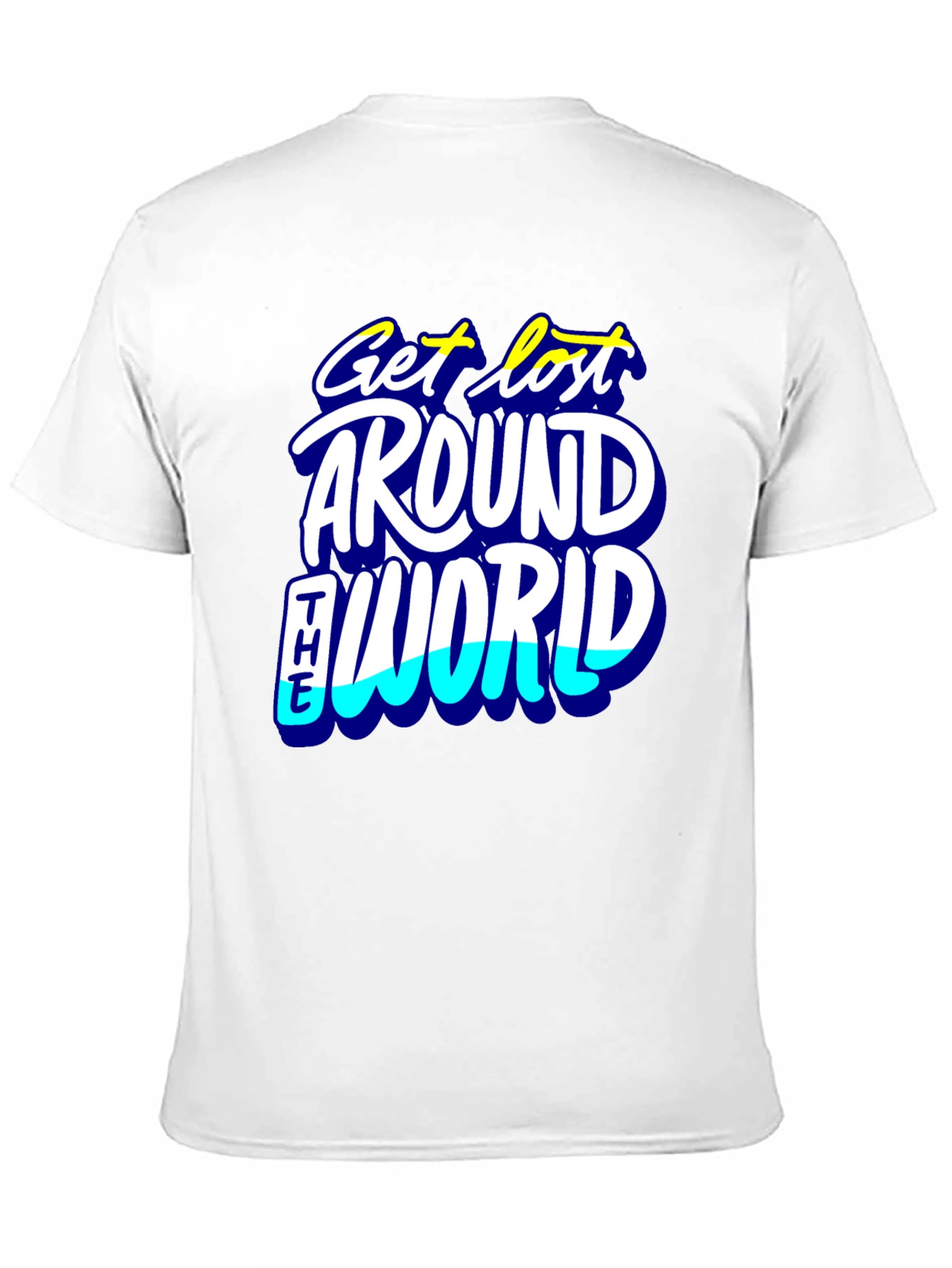 Get Lost Around the World Black Graphic Tee