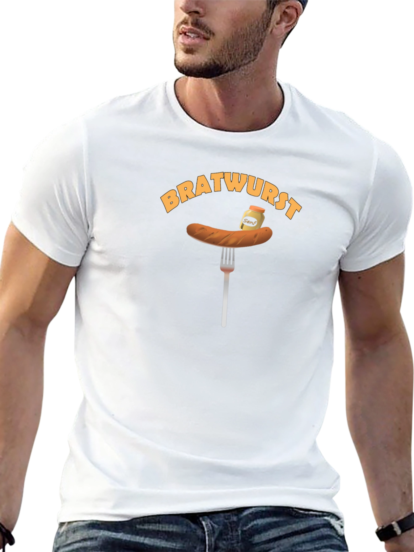 Bratwurst Fork Funny T-Shirt