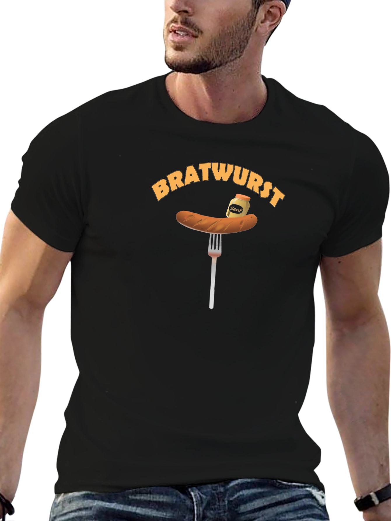 Bratwurst Fork Funny T-Shirt