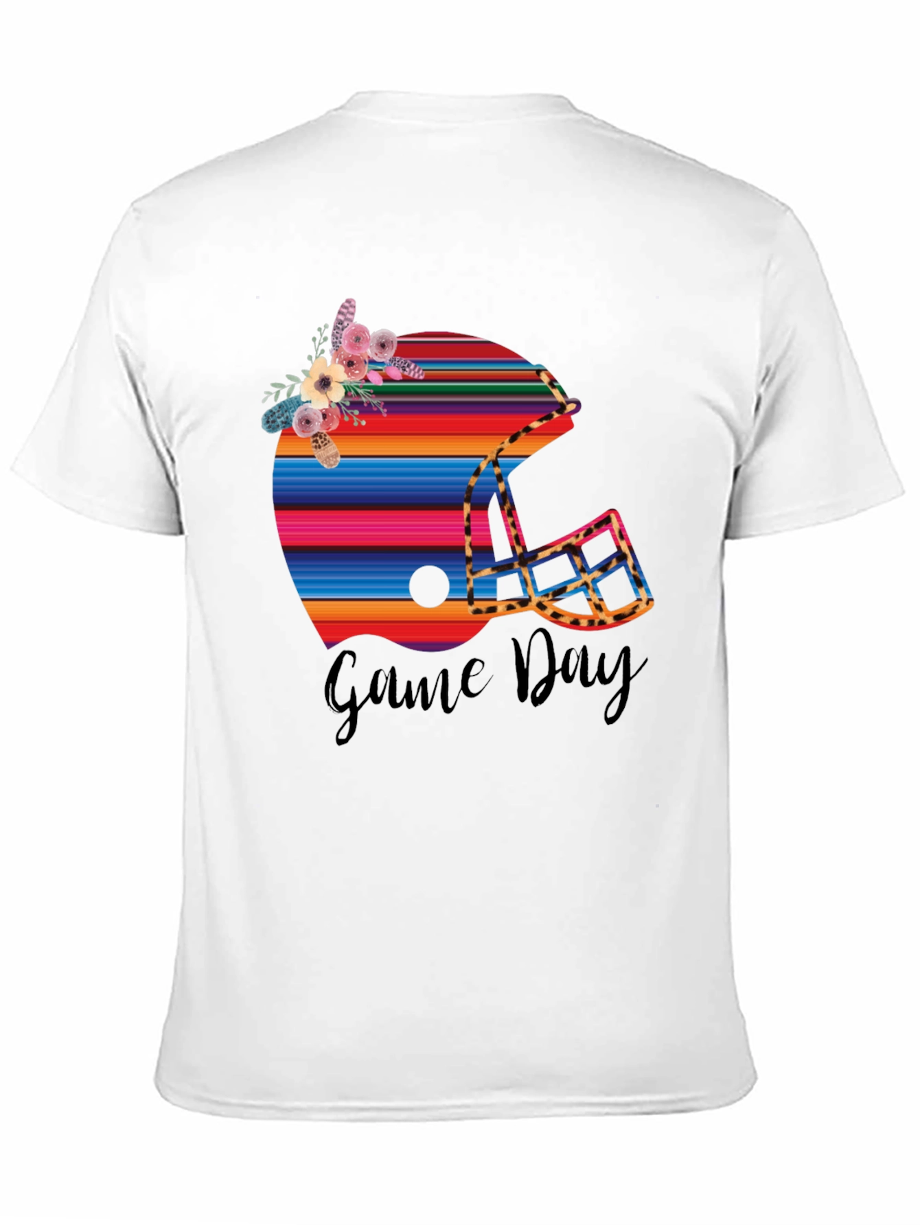 Game Day Football Helmet Graphic Tee