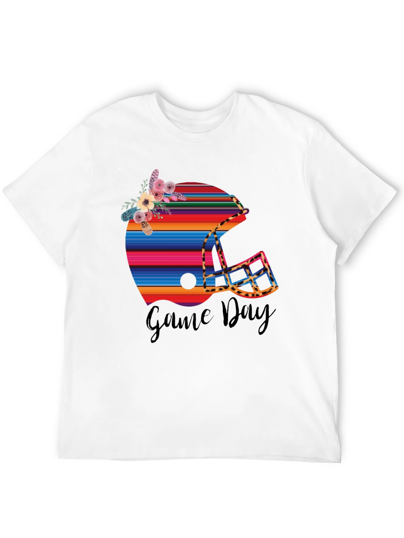 Game Day Football Helmet Graphic Tee