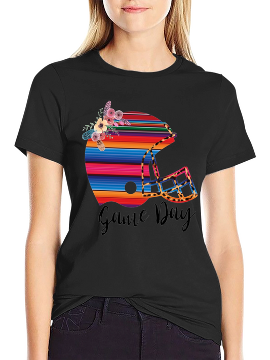 Game Day Football Helmet Graphic Tee