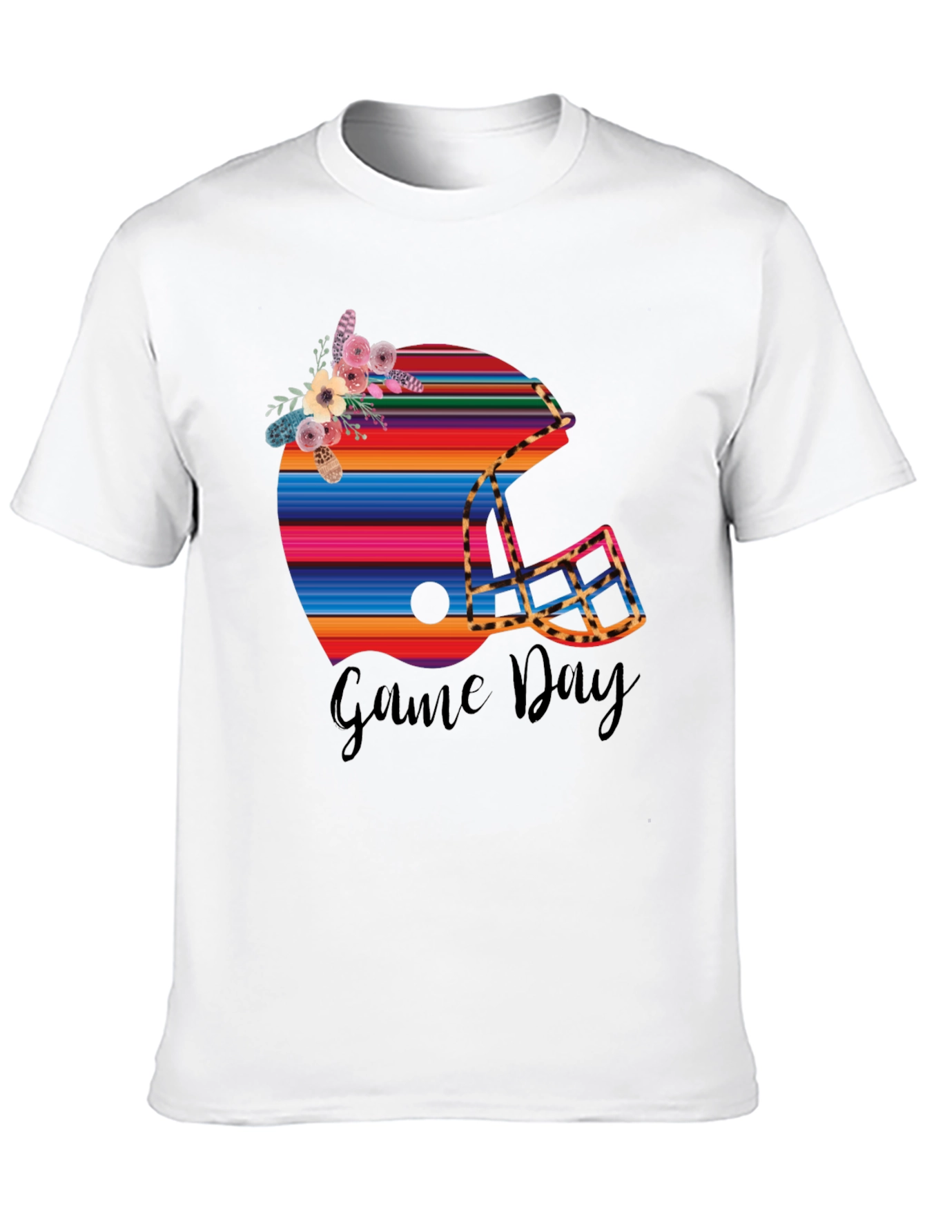 Game Day Football Helmet Graphic Tee