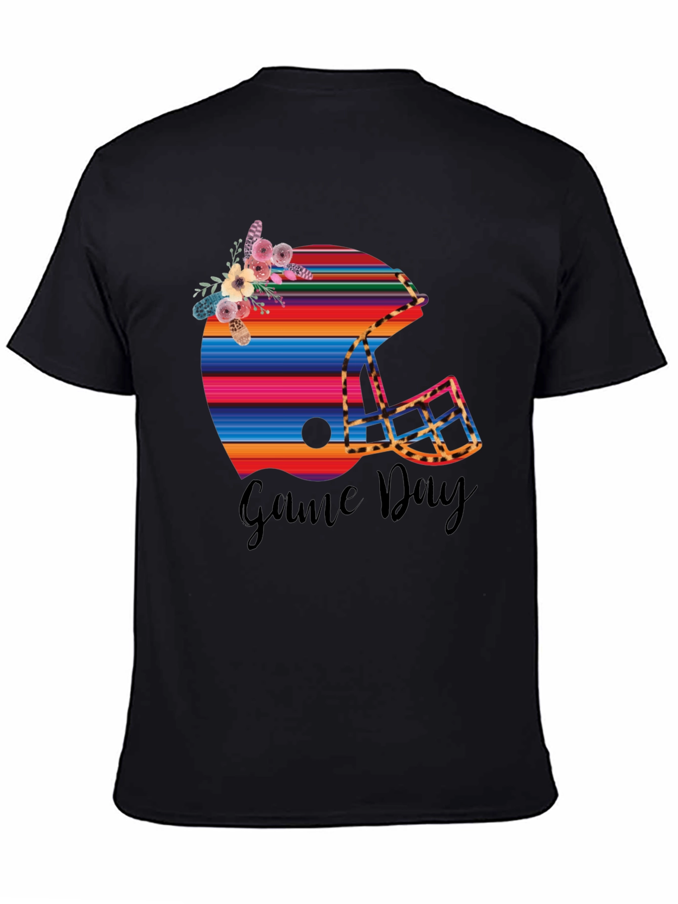 Game Day Football Helmet Graphic Tee