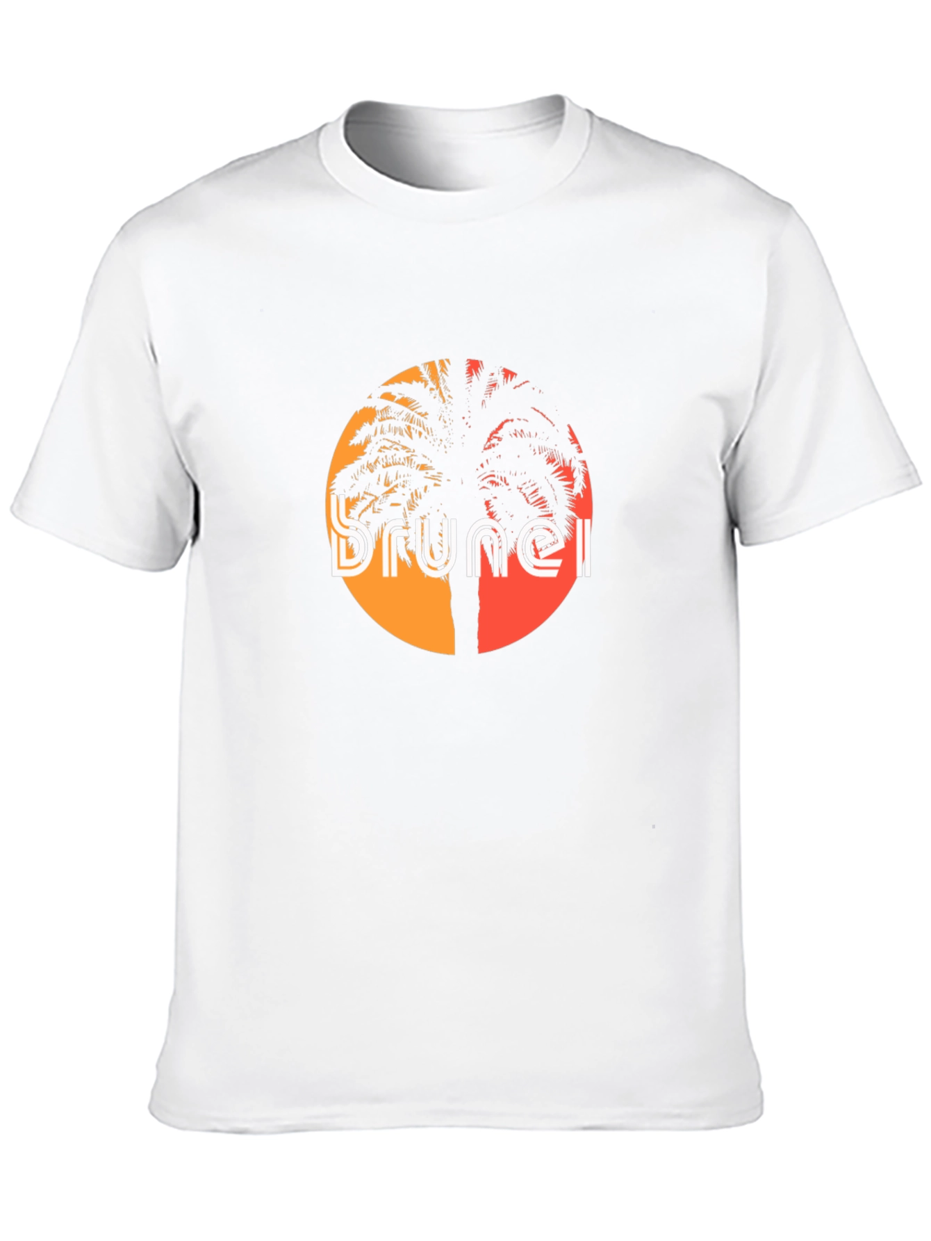 Brunei Sunset Graphic Tee - Black Cotton T-Shirt
