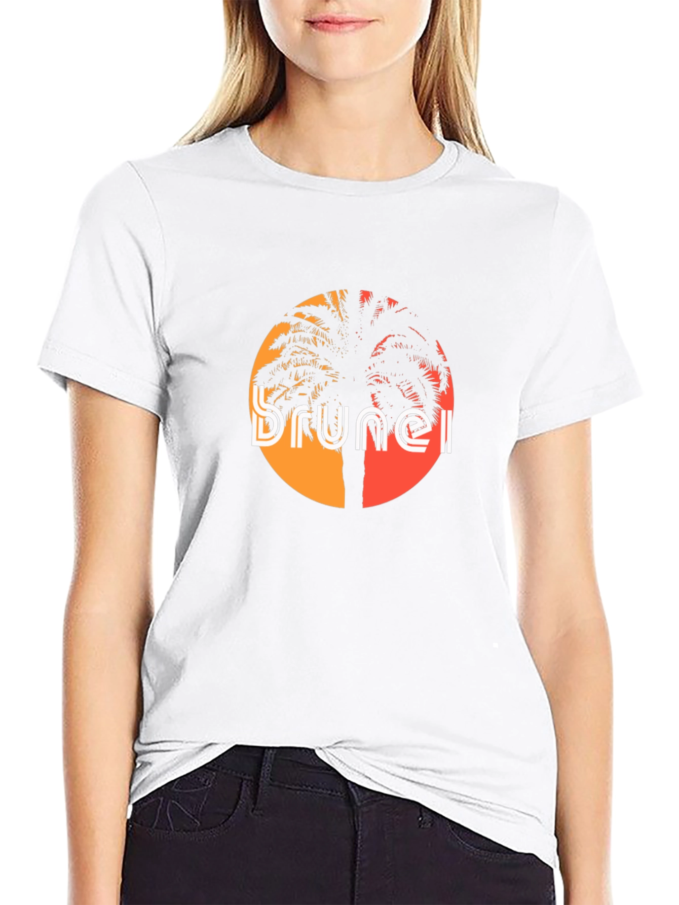 Brunei Sunset Graphic Tee - Black Cotton T-Shirt