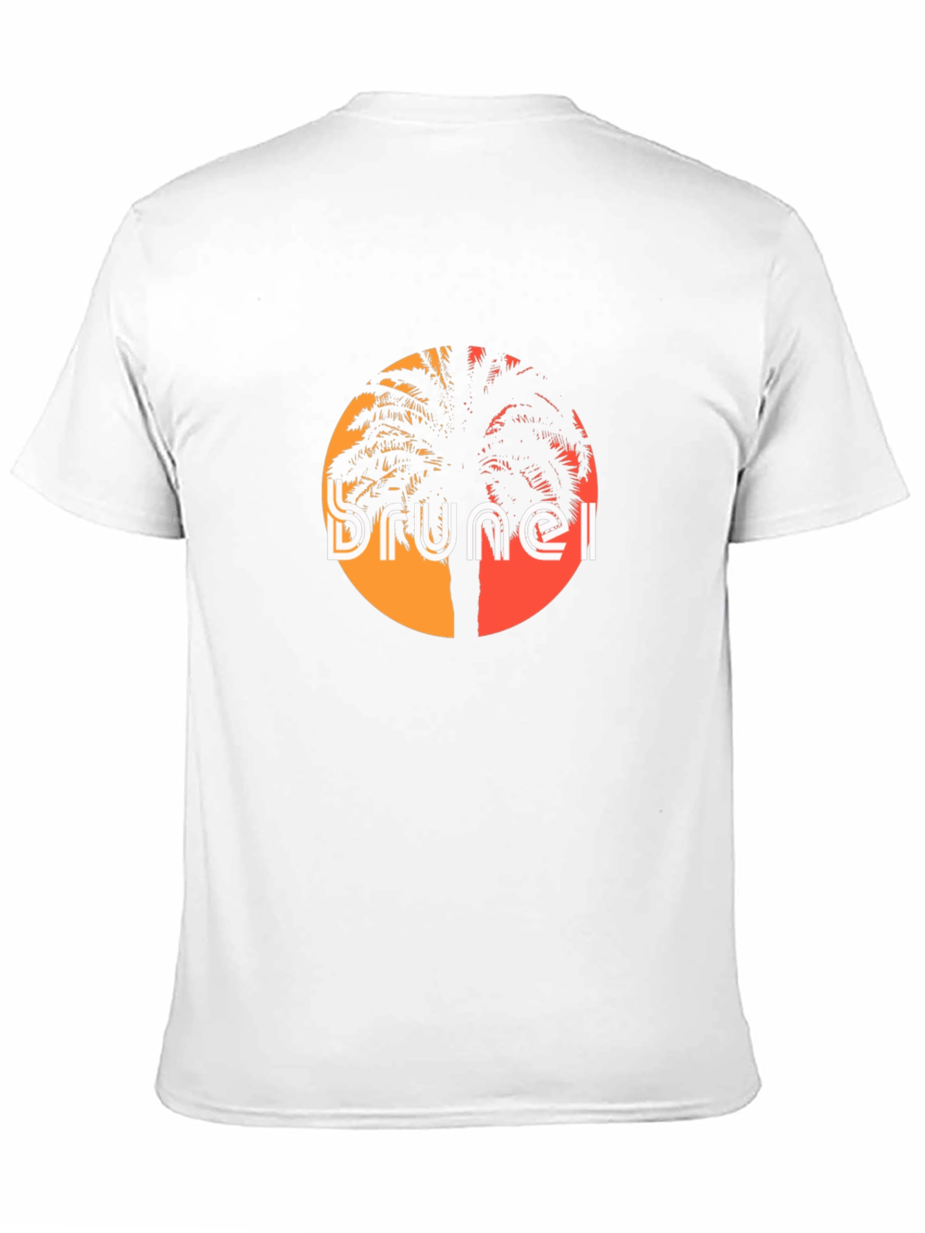 Brunei Sunset Graphic Tee - Black Cotton T-Shirt
