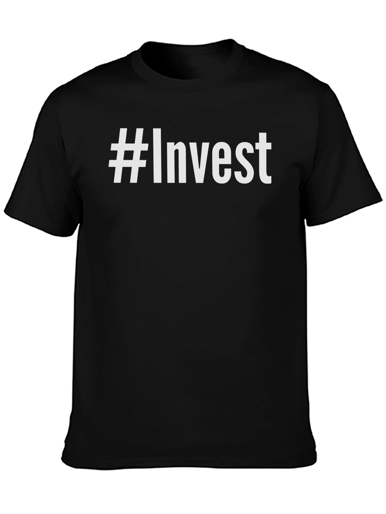 #Invest Black Graphic Tee - Make a Statement!