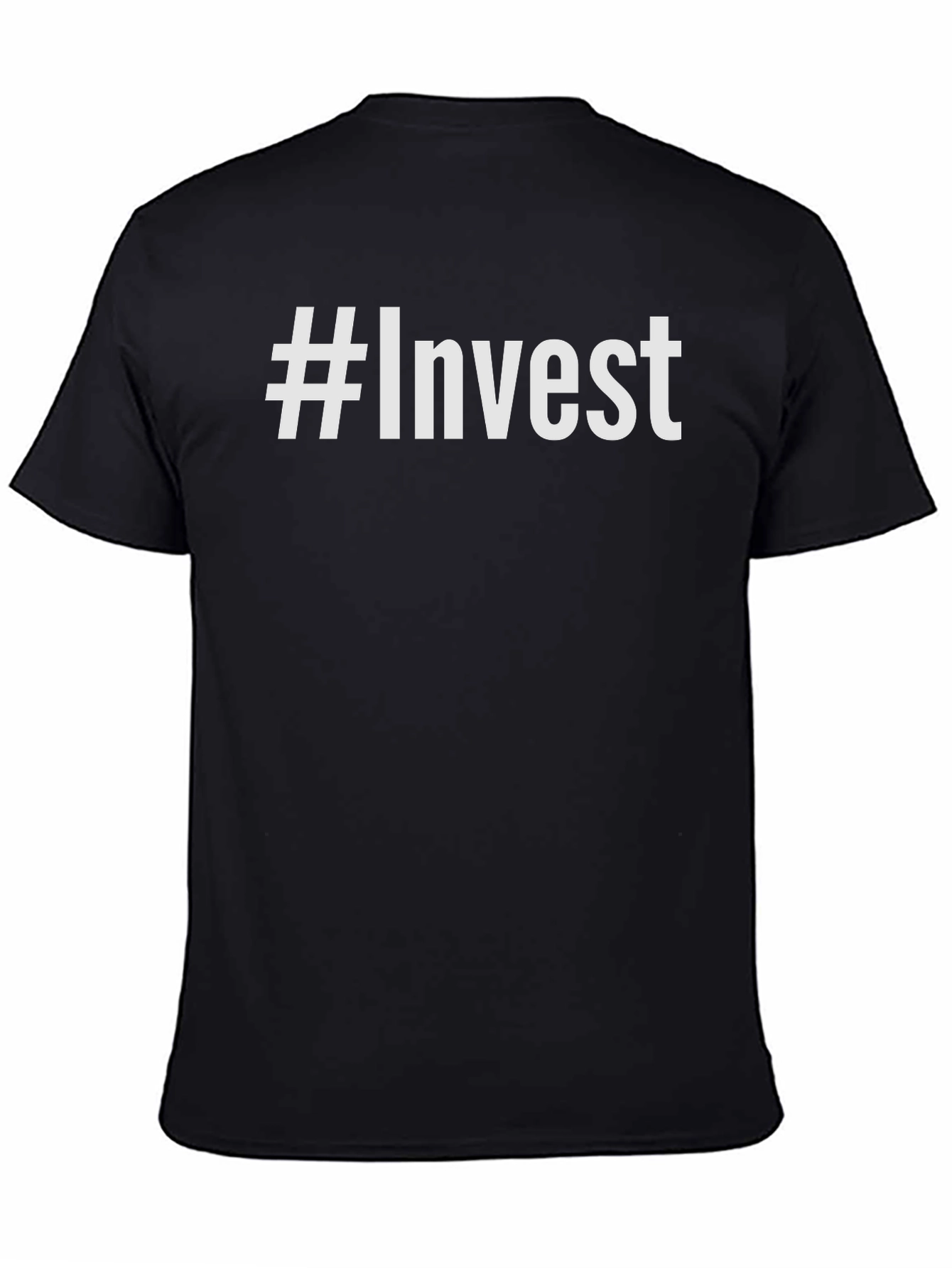 #Invest Black Graphic Tee - Make a Statement!