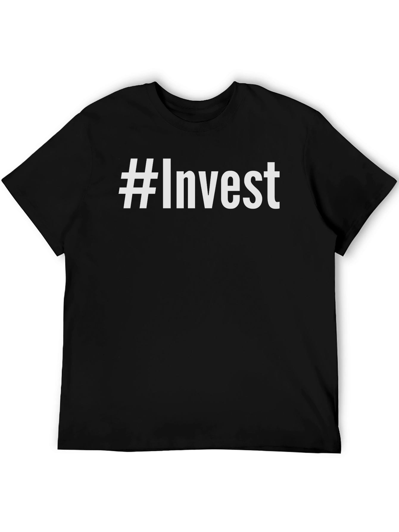 #Invest Black Graphic Tee - Make a Statement!