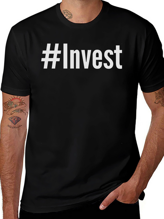 #Invest Black Graphic Tee - Make a Statement!
