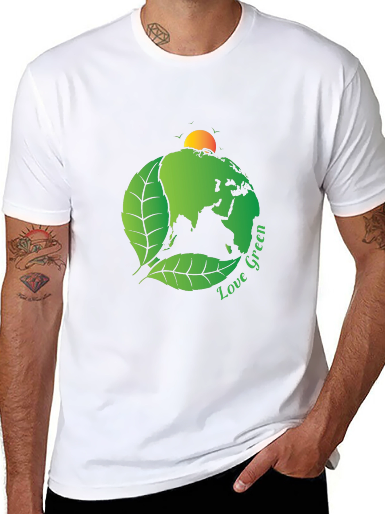 Love Green Earth Graphic Tee - Eco-Friendly Design