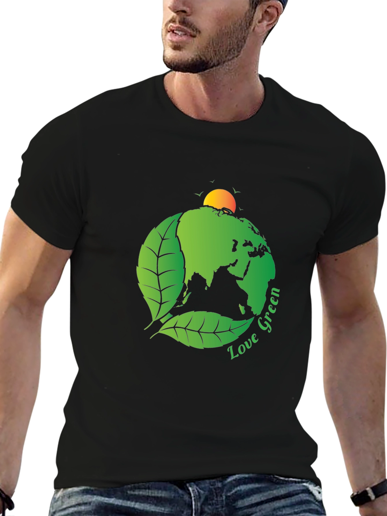 Love Green Earth Graphic Tee - Eco-Friendly Design