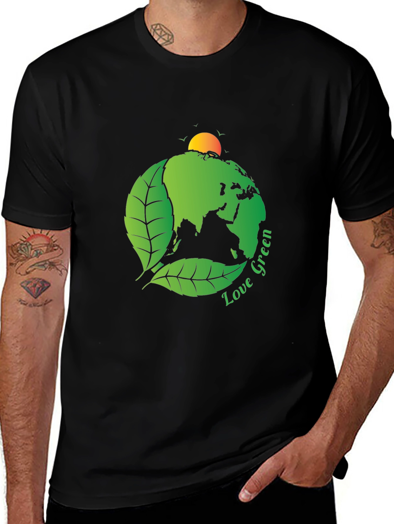 Love Green Earth Graphic Tee - Eco-Friendly Design