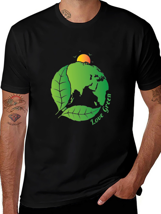 Love Green Earth Graphic Tee - Eco-Friendly Design