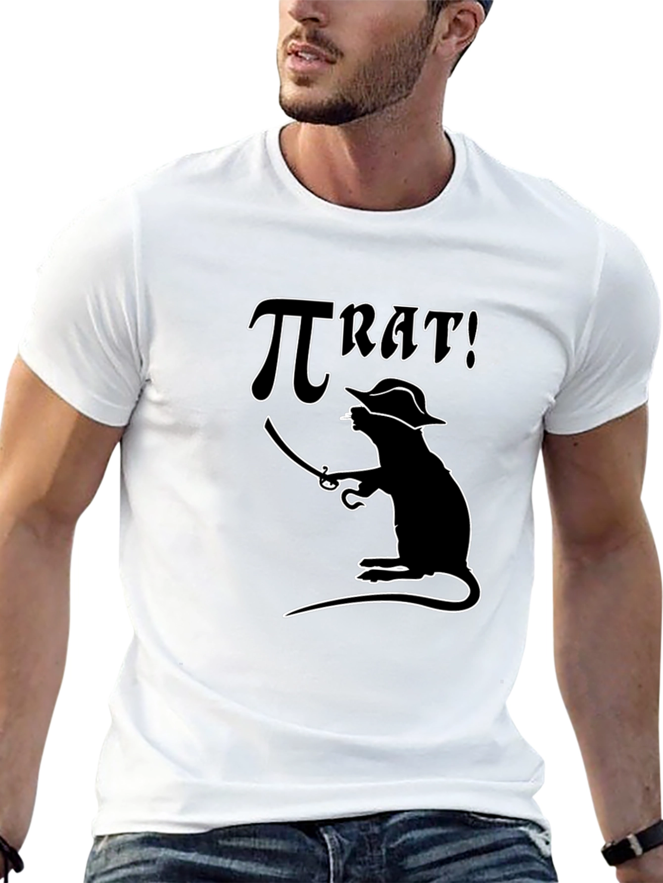 Pi Rat Pirate T-Shirt - Funny Math Pun Tee