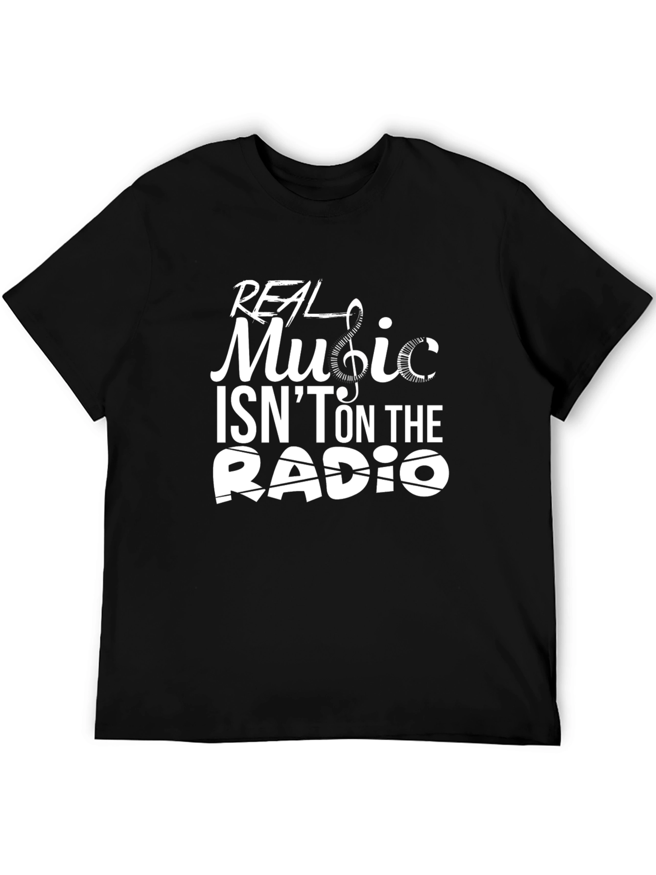 Real Music T-Shirt - Black Graphic Tee