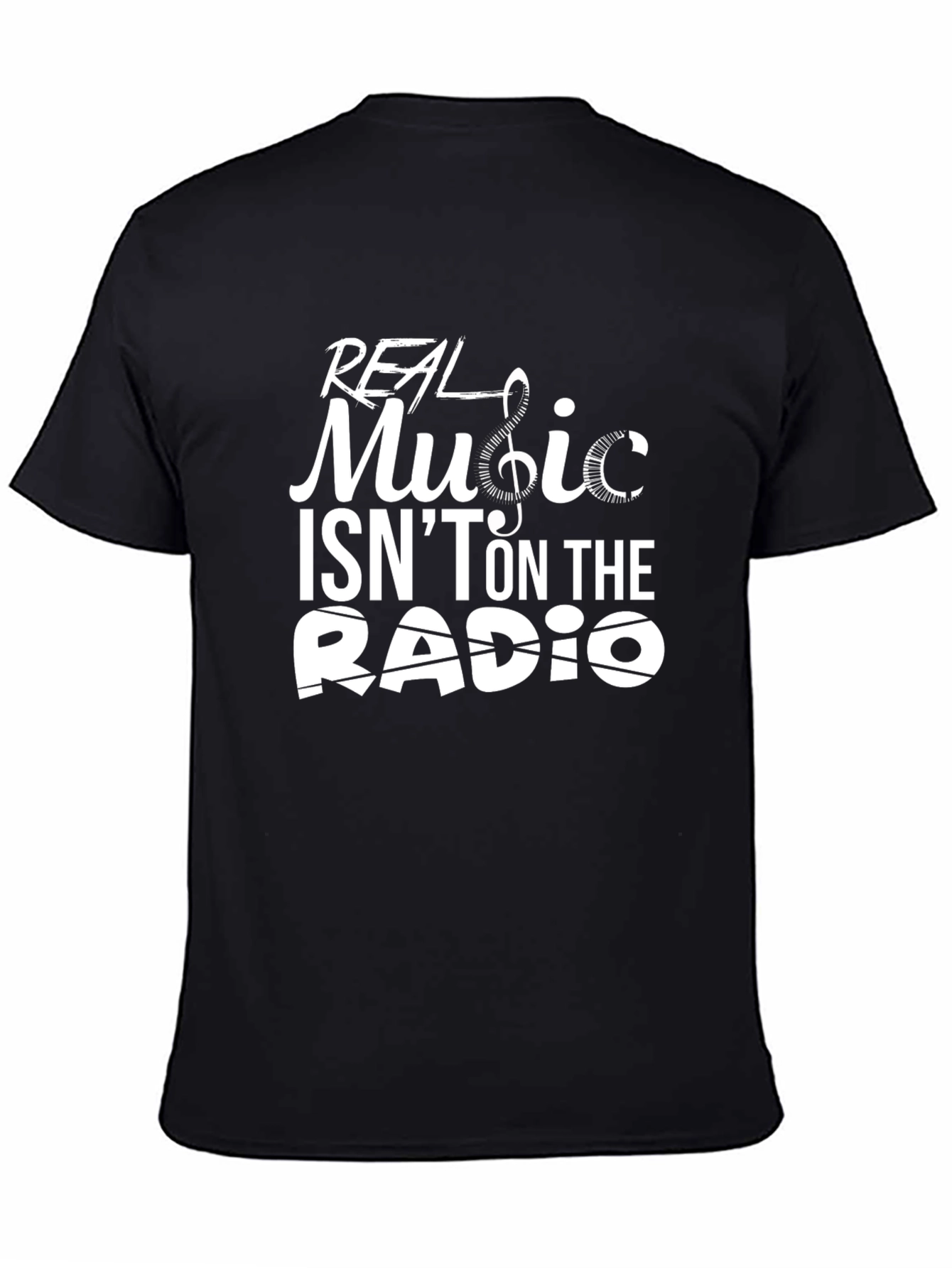 Real Music T-Shirt - Black Graphic Tee