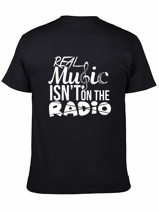 Real Music T-Shirt - Black Graphic Tee
