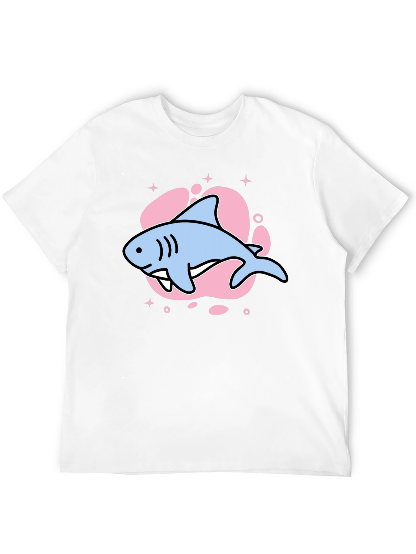 Cute Cartoon Shark Graphic T-Shirt