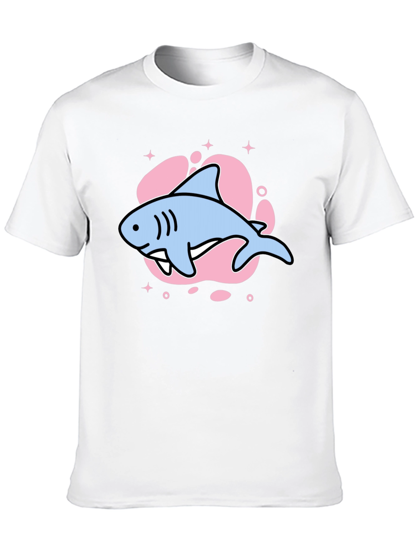 Cute Cartoon Shark Graphic T-Shirt