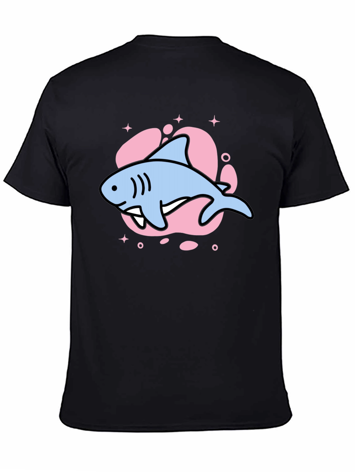 Cute Cartoon Shark Graphic T-Shirt