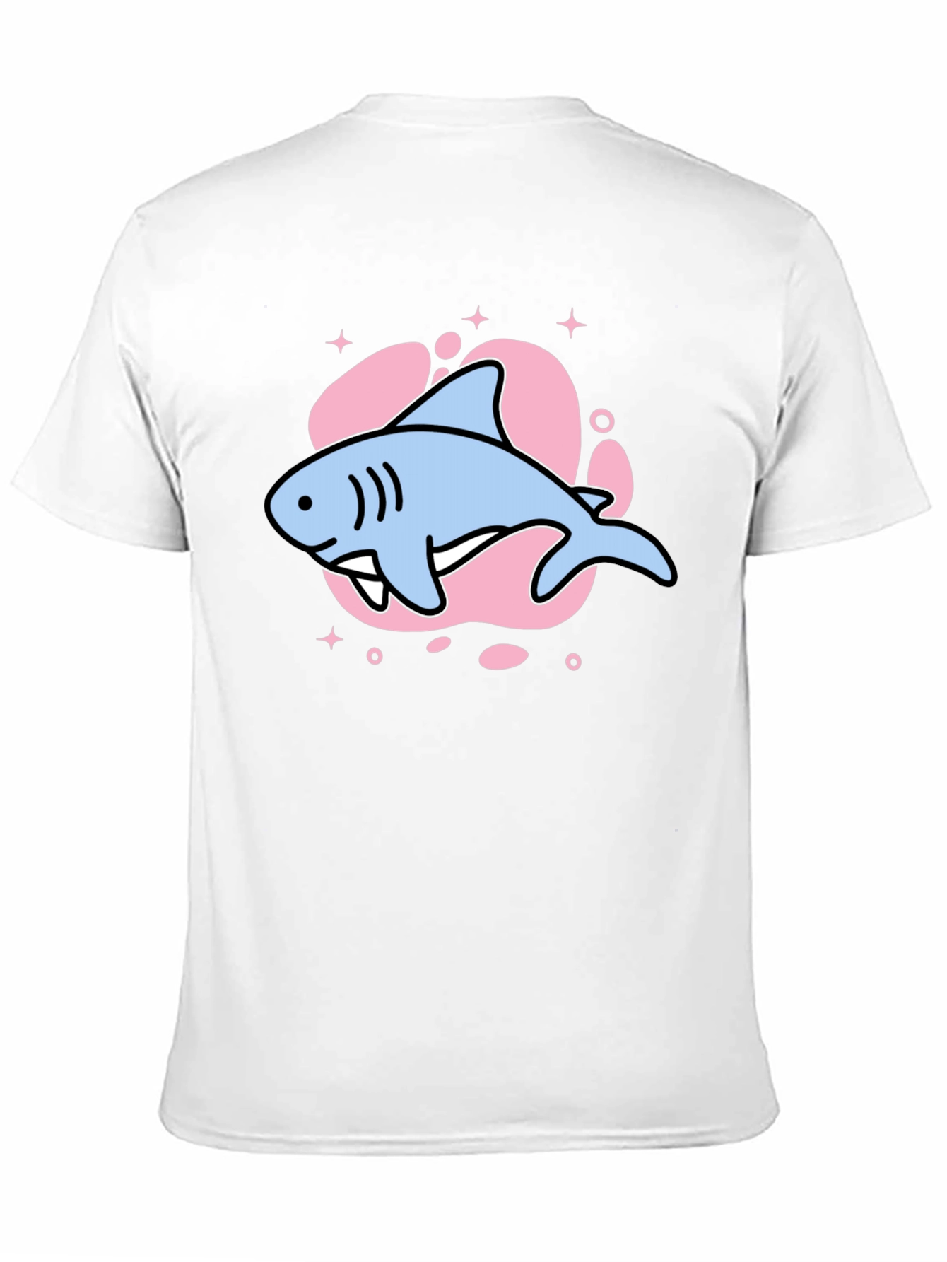 Cute Cartoon Shark Graphic T-Shirt